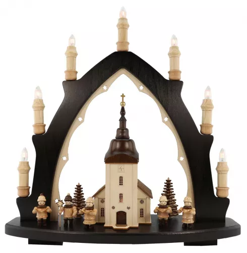 Leuchterbogen,7-flg.dunkel Dorfkirche