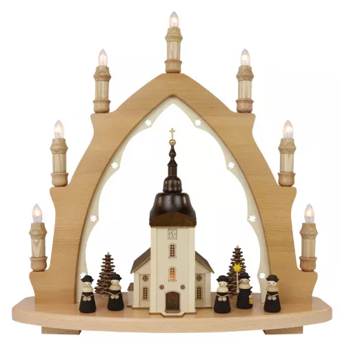 Leuchterbogen,7-flg.Dorfkirche Fig. schwarz