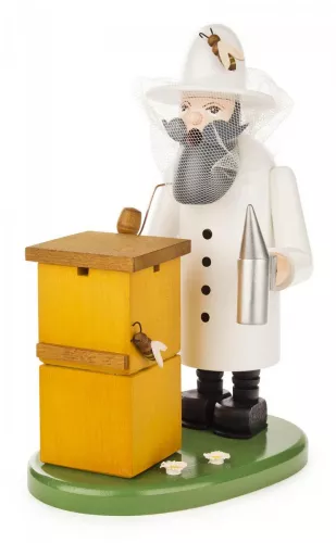 Räuchermann Imker mit Bienen