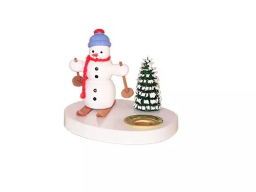 Zenker Kerzenhalter Schneemann mit Ski