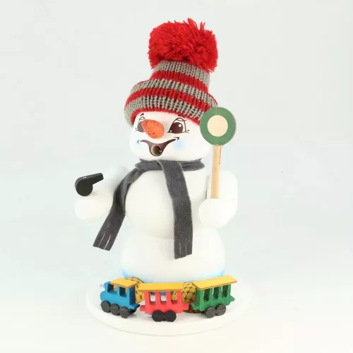 Schneemann Sigi Eisenbahner - weiß