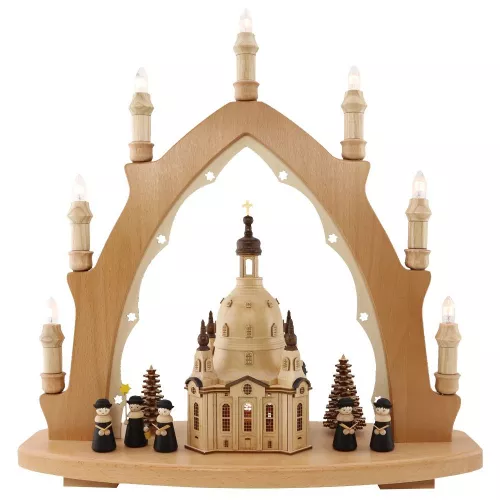 Leuchterbogen Frauenkirche Figuren schwarz 7-flg