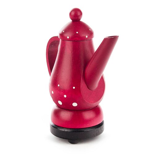 Räucherfigur Kaffeekanne in rot