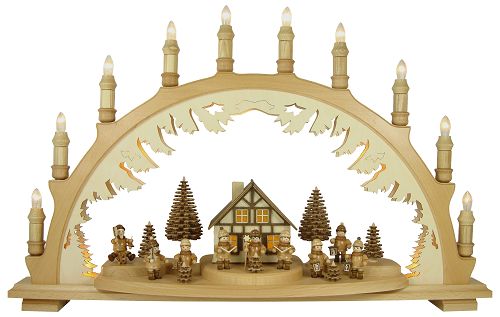 10-flg. Schwibbogen, Laternenkinder