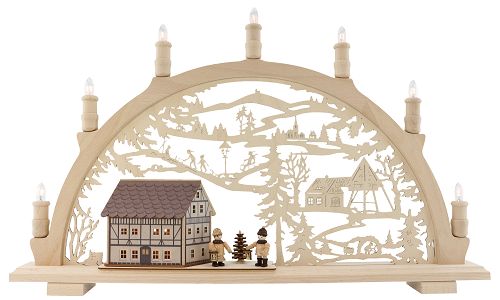 7-flg. SB, Fachwerkhaus, Laternenkinder