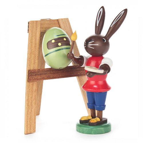 Hase mit Staffelei und Ei