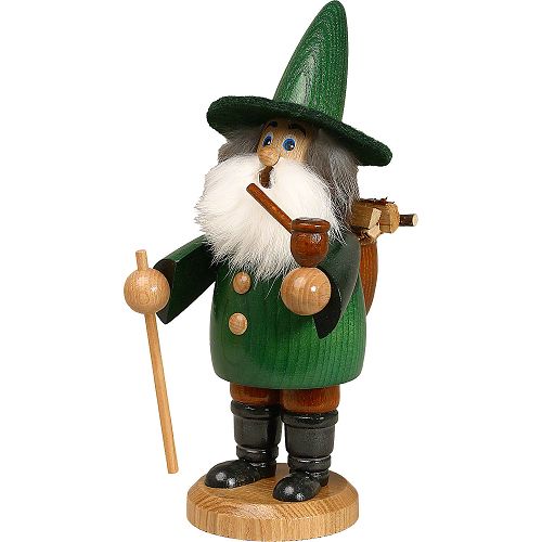 DWU Räuchermann Wichtel Holzsammler, grün