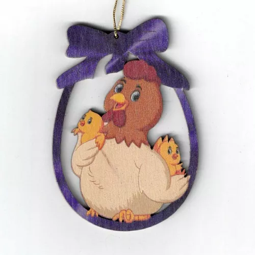 Strauchbehang farbig, Huhn 4