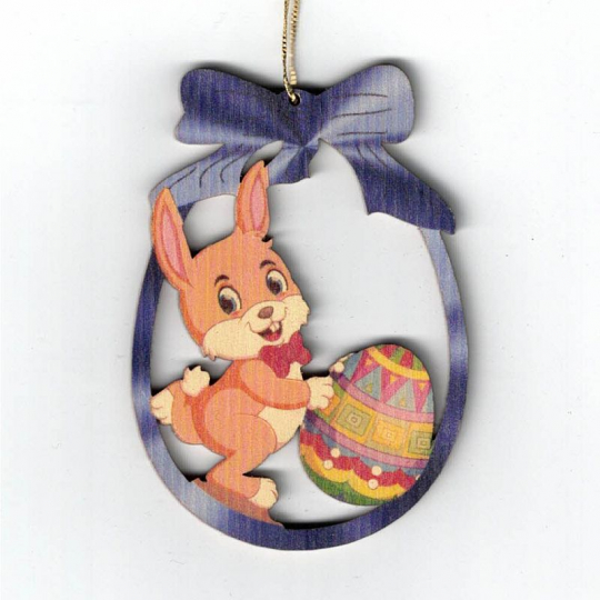 Strauchbehang farbig, Hase 1