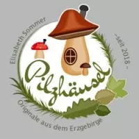 Pilzhäusel Wichtel mit Sägebock