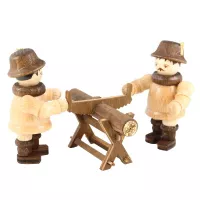Waldfigur-Arbeiter Sägebock