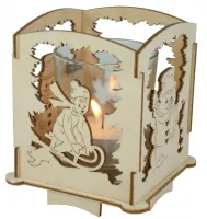 Teelichtständer Wintermotiv