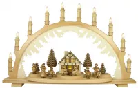 10-flg. Schwibbogen, Waldmotiv