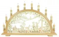 10-flg. Schwibbogen Waldfütterung m.Innenbel.