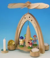 Uhlig Teelichtpyramide mit 4 Instrumenten Kindern