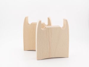 Unterstellfuß - Paar - Buche - unbehandelt