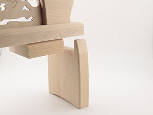 Unterstellfuß - Paar - Buche - unbehandelt