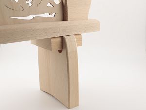 Unterstellfuß - Paar - Buche - unbehandelt