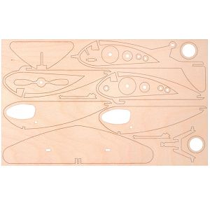 Bastelsatz Sportflugzeug auf Platte