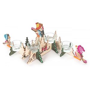 Bastelsatz Teelichthalter mit 3 Vögeln