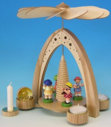 Uhlig Teelichtpyramide mit 4 Instrumenten Kindern