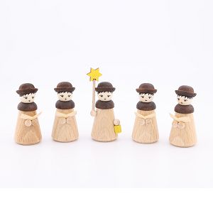 Kurrendefiguren, natur, 5 Stück, 5cm