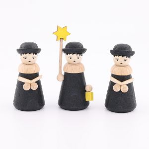 Kurrendefiguren, schwarz, 3 Stück, 5cm