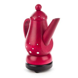 Räucherfigur Kaffeekanne in rot