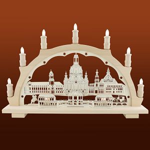 Schwibbogen Dresden mit Innenbeleuchtung 7-flammig