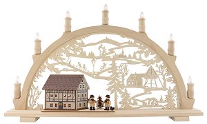 7-flg. SB,Fachwerkhaus,Waldfiguren