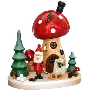 Pilzhäusel mit Weihnachtsmann