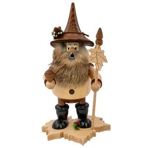 DWU Räuchermann Baumwichtel auf Ahornblatt, groß