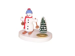 Zenker Kerzenhalter Schneemann mit Ski