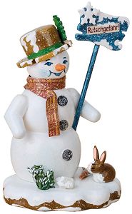 Hubrig Winterkinder Schneemann Rutschgefahr