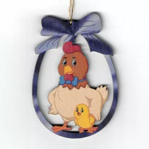 Strauchbehang farbig, Huhn 2