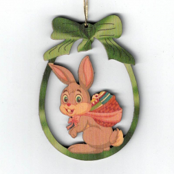 Strauchbehang farbig, Hase 3